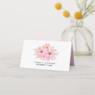 Carte De Placement Mariage Tulipes d'aquarelle rose