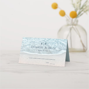 Carte De Placement Mariage Turquoise Blue Ocean Beach