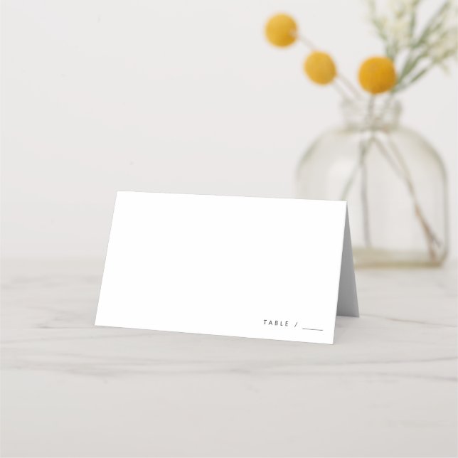 Carte De Placement Mariage Typographie Moderne Minimaliste et Chic (Devant)