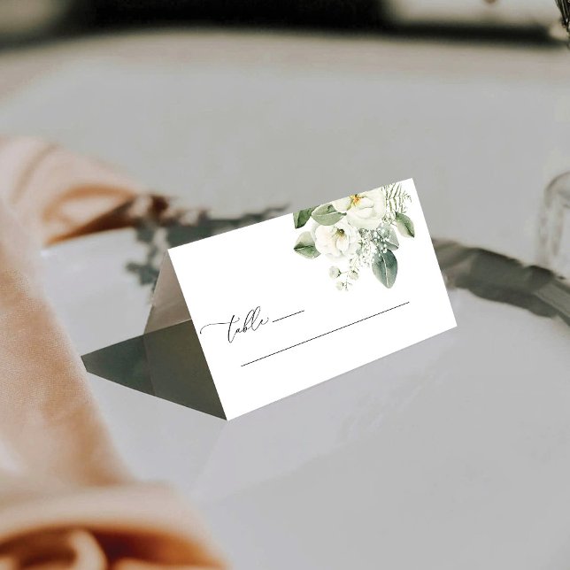 Carte De Placement Mariage vert Dusty Sage plié (Créateur téléchargé)