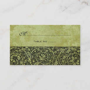 Carte De Placement Mariage Vintage, Fleurs Victoriennes à Motif de Ri