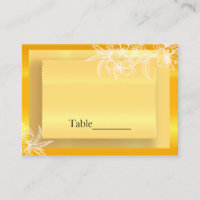 Marigold moderne Timbre floral jaune et blanc
