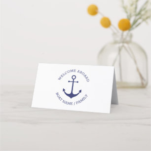 Carte De Placement Marine d'ancrage nautique Nom personnalisé Bienven