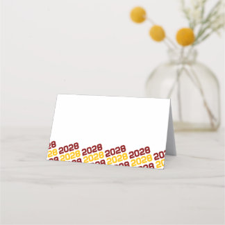 Carte De Placement Maroon & Gold Grad Classe Année Pliage Aliments ou