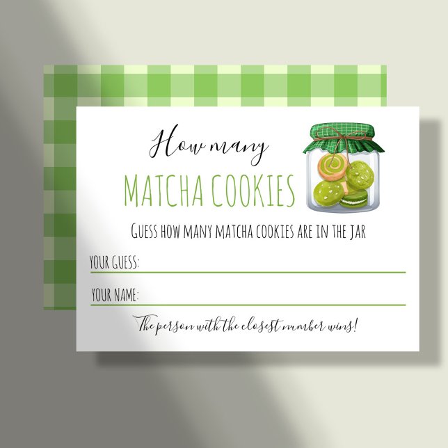 Carte De Placement Matcha Theme Party Game Guessing Card (Créateur téléchargé)