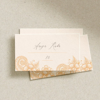 Carte De Placement Mehndi Henna Mariage