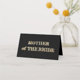 Carte De Placement Mère de la mariée Golden Parties scintillant Typog