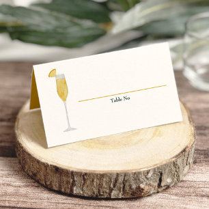 Carte De Placement Mimosa Brunch et Bubbly Douche Numéro de table