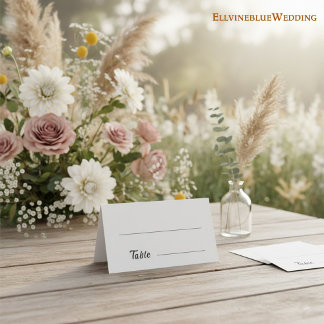 Carte De Placement Minimalist Elegant Typography | Fill-In Wedding