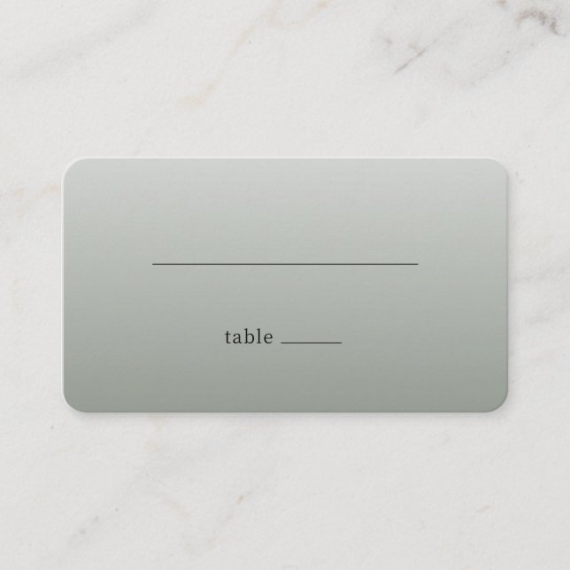 Carte De Placement Minimalist Gray Line Divider (Devant)