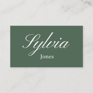 Carte De Placement Minimalist olive green Wedding place cards
