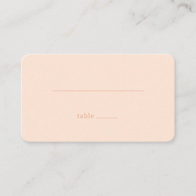 Carte De Placement Minimalist Peach Line (Devant)