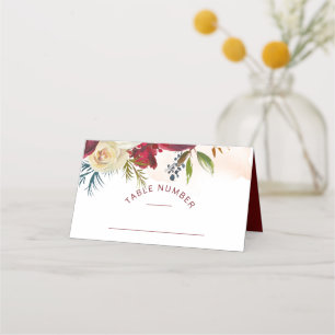 Carte De Placement Mistletoe Manor Chic Siège Mariage Numéro de table