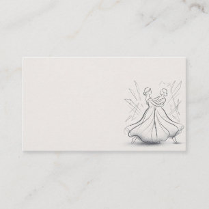 Carte De Placement Mme & Mme Silhouette Dansant Luxe Minimaliste