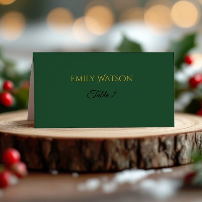 Carte De Placement Modern Christmas Place Card | Holiday Luxe Collect (Créateur téléchargé)