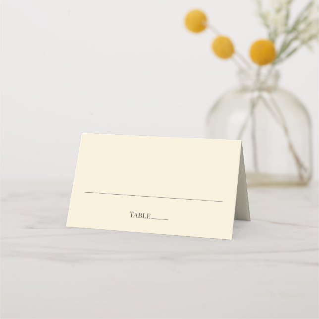 Carte De Placement Modern Minimal Wedding Place Cards (Devant)