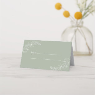 Carte De Placement Moderne minimaliste Boho Sage Mariage vert