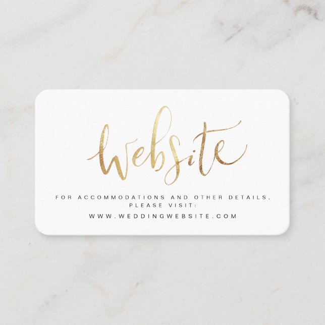 Carte De Placement Moderne Simple Script Mariage site web Insérer une (Devant)