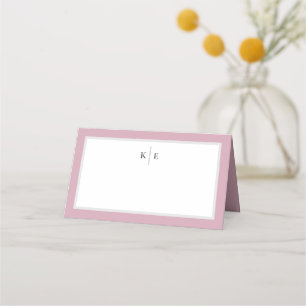 Carte De Placement Monogramme Dusty Rose Table Place Card