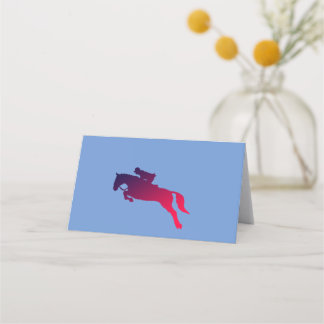 Carte De Placement Montrez le cavalier qui franchit un obstacle. Plac