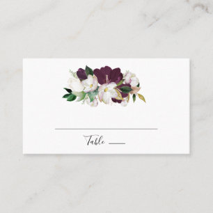 Carte De Placement Moody Purple Blooms Mariage plat