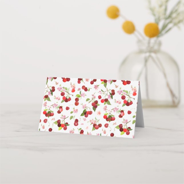 Carte De Placement Motif Cerise 1 (Dos)