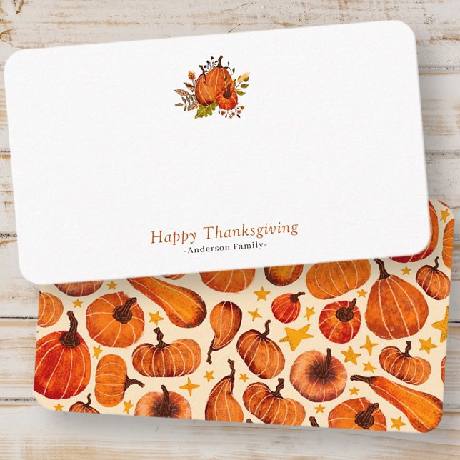 Carte De Placement Motif Citrouille moderne d'automne Thanksgiving (Créateur téléchargé)