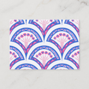 Carte De Placement motif damassé floral bleu