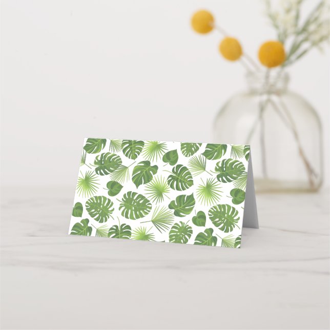 Carte De Placement Motif Feuille élégant Green Tropical (Devant)