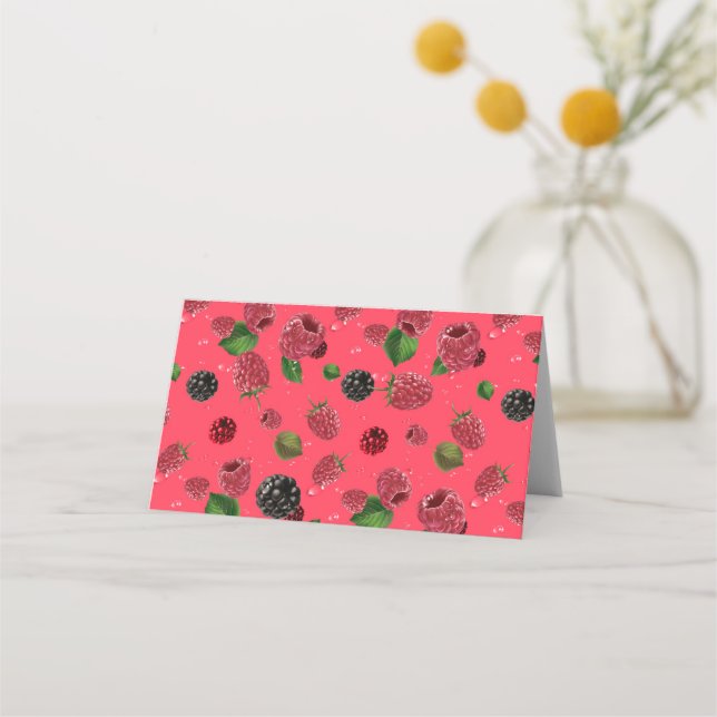 Carte De Placement Motif Framboise (Dos)
