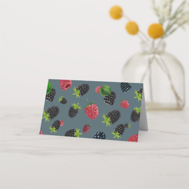 Carte De Placement Motif framboise 2 (Devant)