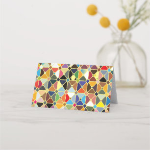 Carte De Placement Multicolore geometric patterns with octagon shapes