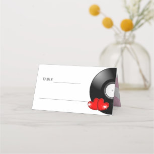 Carte De Placement Musique Retro Vinyl Record Mariage Fun