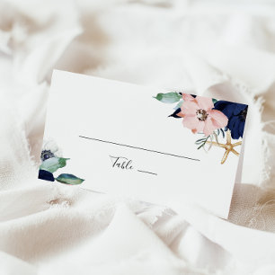 Carte De Placement Nautique moderne Mariage plié floral