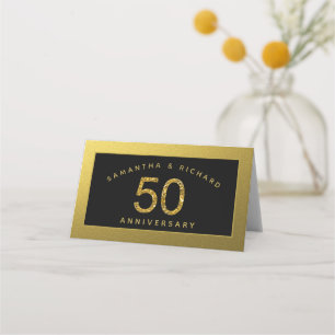 Carte De Placement Noces d'or 50 ans d'anniversaire de mariage