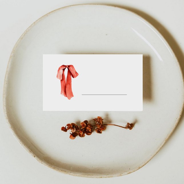 Carte De Placement Nœud rouge classique pour les fêtes (Créateur téléchargé)