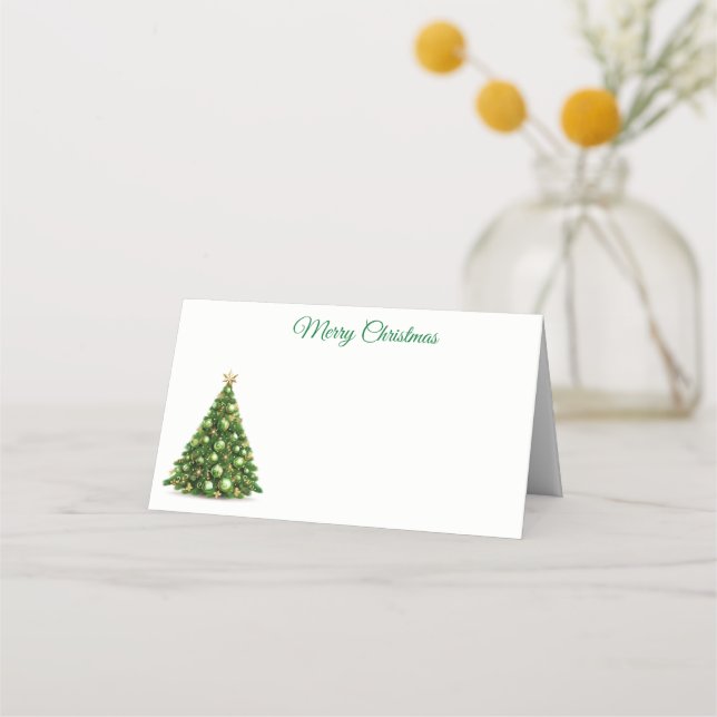 Carte De Placement Nom Carte Place-Christmas Tree Carte Place (Devant)