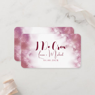 Carte De Placement Nom Customisé moderne Marble I Do Crew table