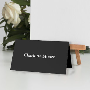 Carte De Placement Nom d'hôte du Mariage noir blanc