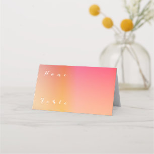 Carte De Placement Nom du Mariage simple moderne Sunset Ombre