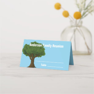 Carte De Placement Nom du texte blanc de la réunion de famille de l'a
