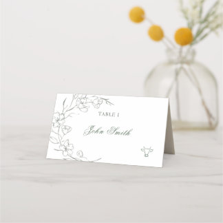 Carte De Placement Nom élégant Carte alimentaire