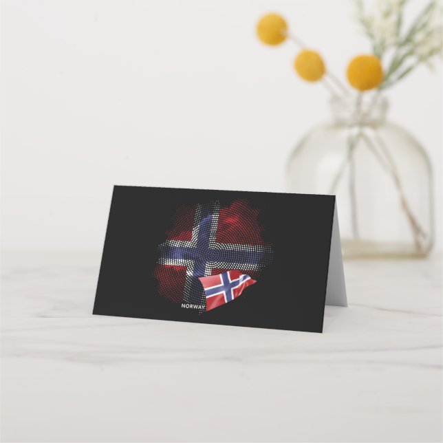 Carte De Placement Norway flag (Devant)