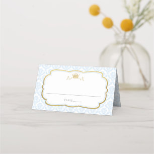 Carte De Placement Notre Petit Prince Damask 1er Baby shower d'annive