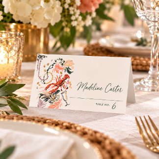 Carte De Placement Nouvelle-Orléans Mardi Gras Paramètres de table de