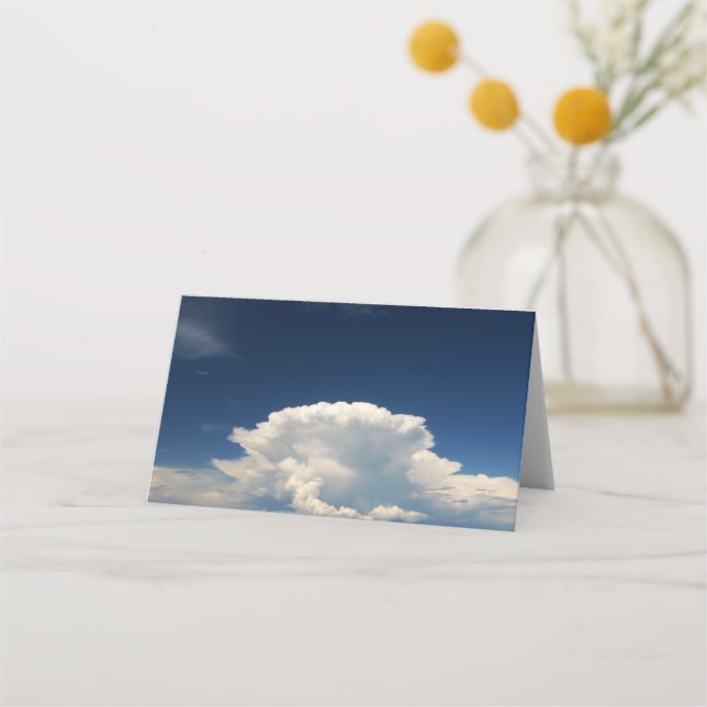 Carte De Placement Nuage de Puffy blanc (Devant)