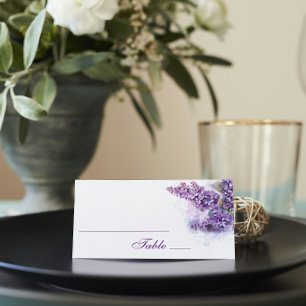 Carte De Placement Nuit de printemps de Lilacs aquarelle