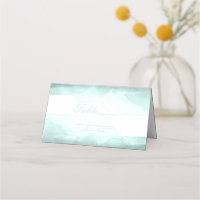 Numéro de table aquarelle vert écume de mer