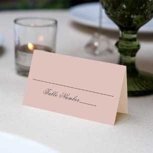 Carte De Placement Numéro de table d'invité du Mariage rose pâle