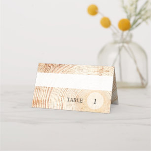 Carte De Placement Numéro de table personnalisé Mariage rustique bois